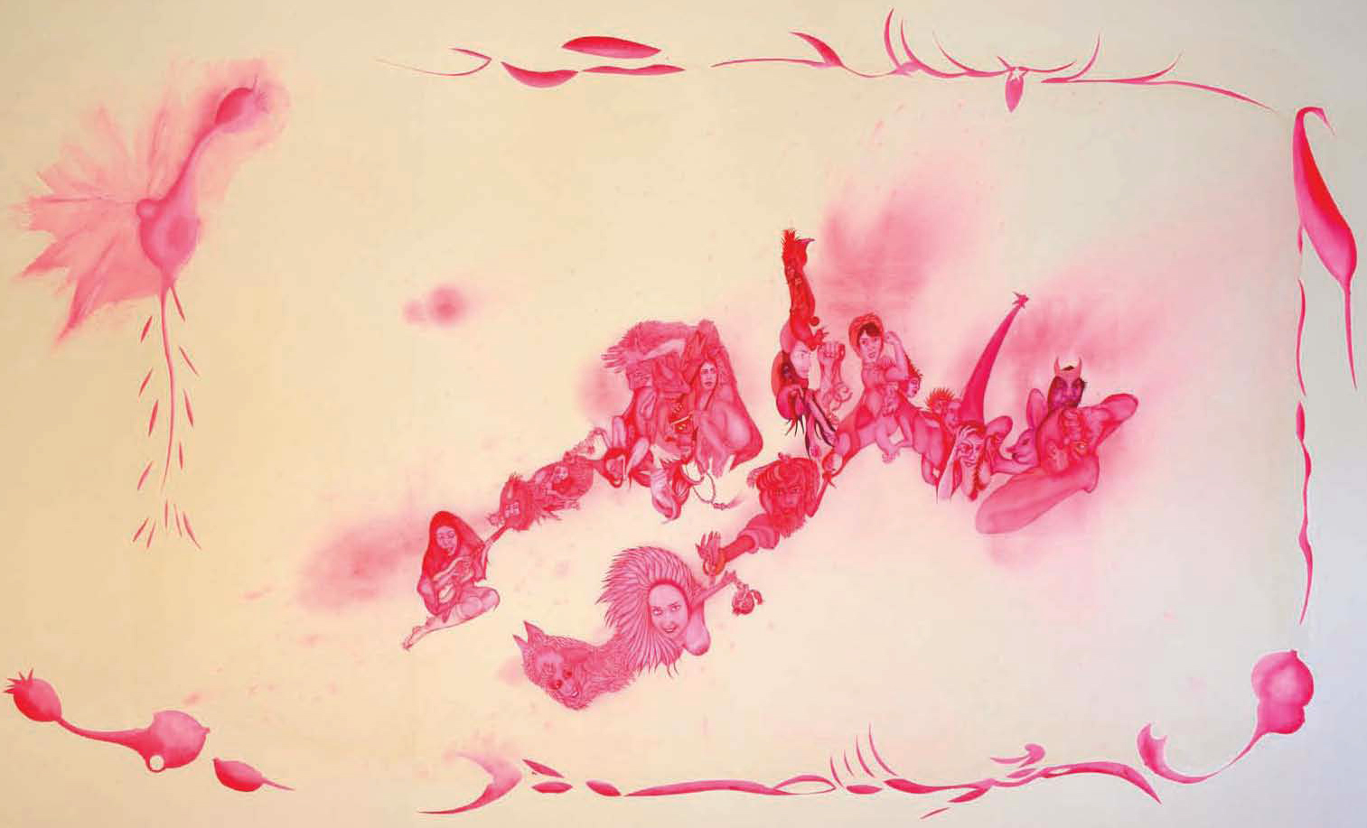 Rosa, 2012, Acrylic on Canvas, 160 x 250 cm.